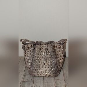 Brahmin Melinda Leather Bucket Bag